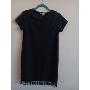 Neiman Marcus Dress, Women’s Size Medium Black, Shift, Tasseled, EUC